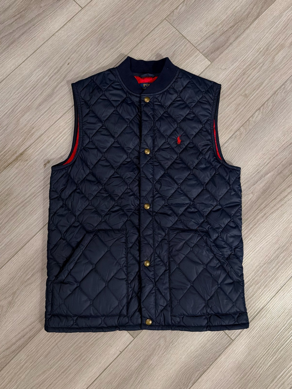 Kids Navy blue Polo Ralph Lauren quilted vest